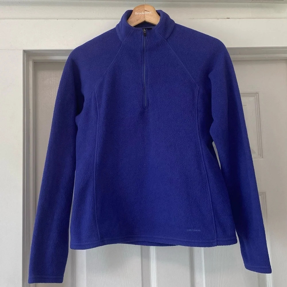 Patagonia Womens Purple Capilene 1/4 Zip Fleece Pullover